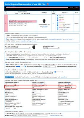 Original fit file in Gotoes - edited values