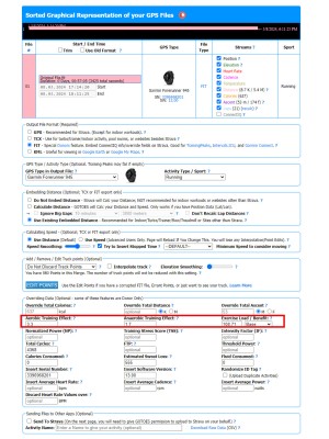 Original fit file in Gotoes - inital values