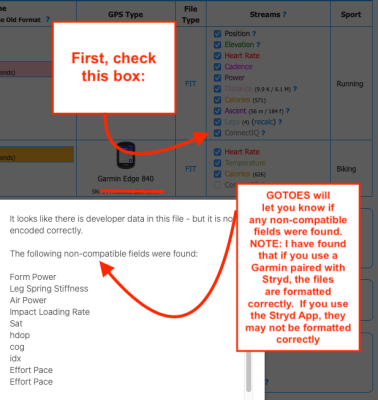 Here is an example of an improperly formatted Stryd file.  This file comes directly from the Stryd app.  People who pair a Stryd sensor with a Garmin Device do not have this problem with GOTOES.  I am planning on writing a work-around to address this issue.  Hopefully it will be finished by mid 2024.