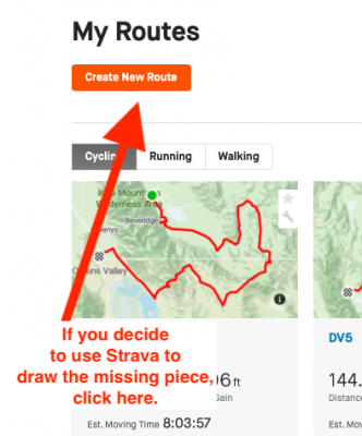 Begin to Re-Draw your route.